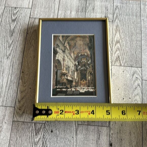 Vintage framed Czech Republic BRNO Church postcard and vintage frame 1993 - Picture 5 of 6
